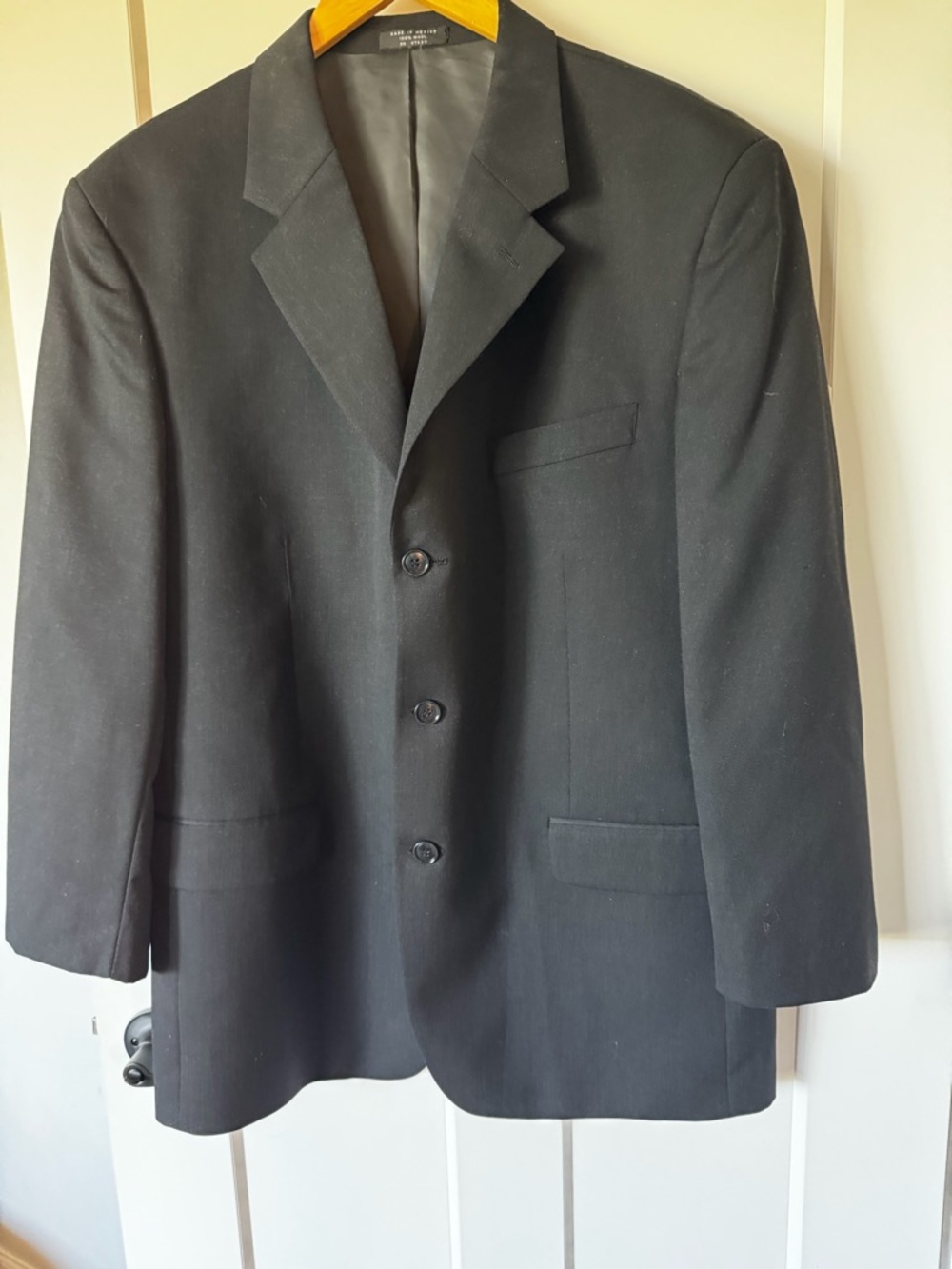 Jones New York Black Three-Button Notch Lapel Blazer